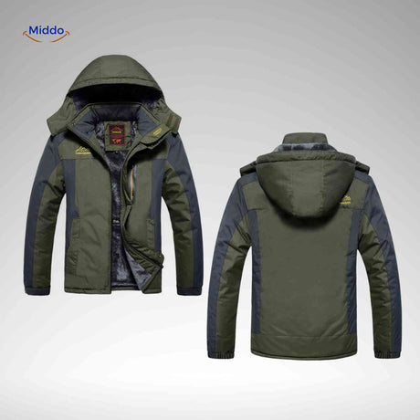 Coldura Jas waterdichte winterjas met capuchon detail www.middo.nl