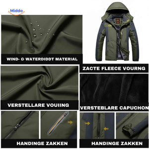 Coldura Jas wind en waterdicht materiaal fleecevoering details www.middo.nl