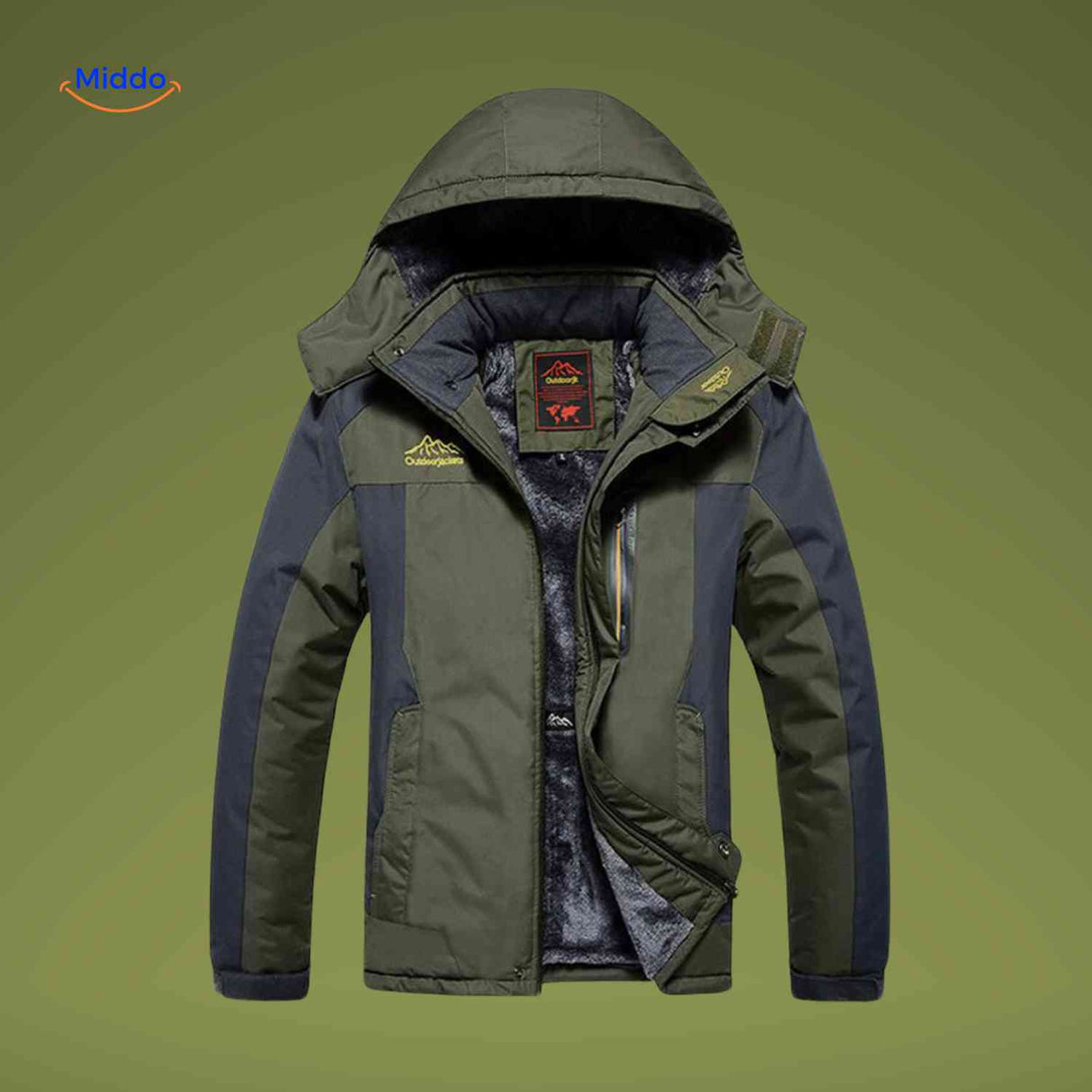 Coldura Jas winddichte outdoor winterjas met capuchon www.middo.nl