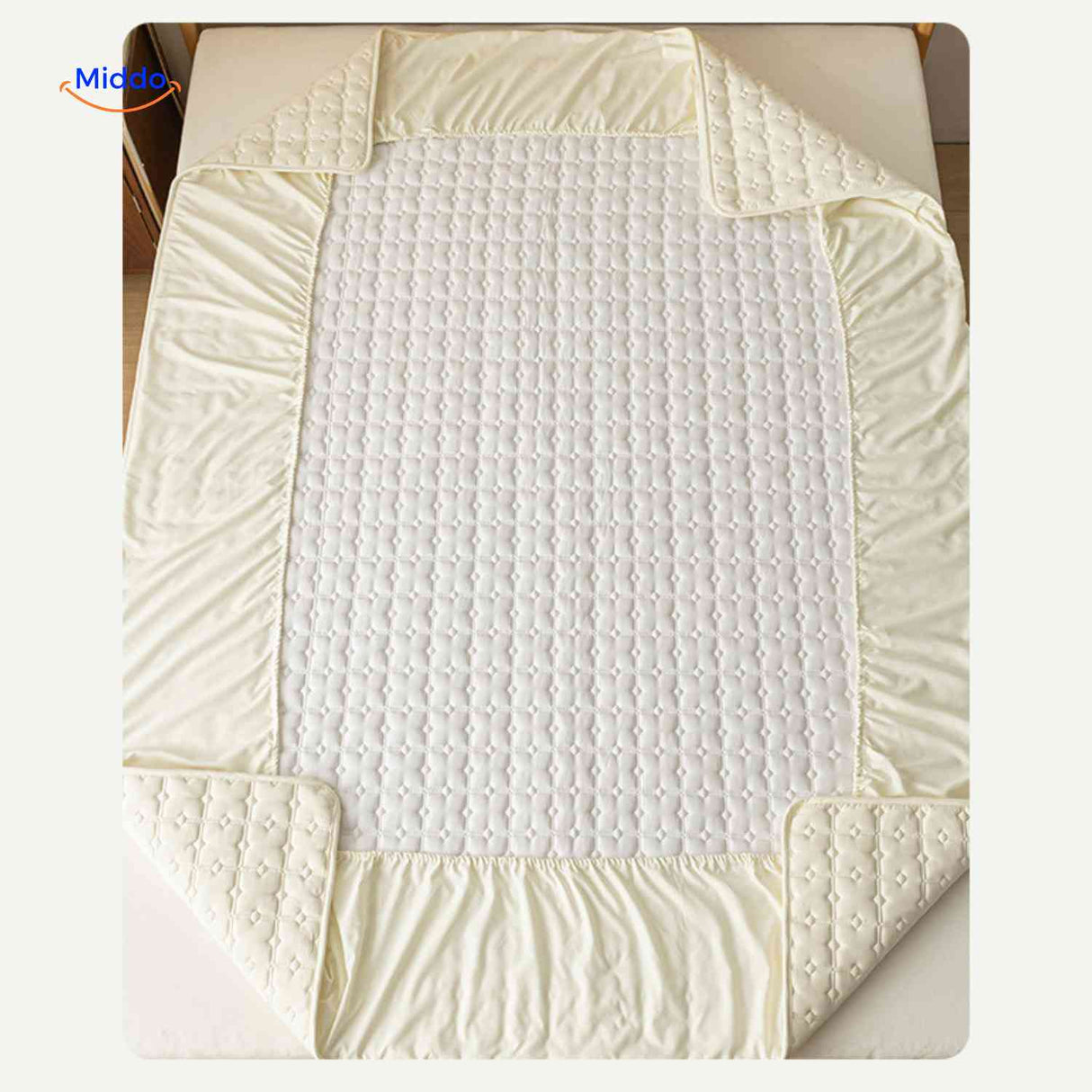 Comfortora Bedhoes volledige hoekbedekking elastische hoeken www middo.nl