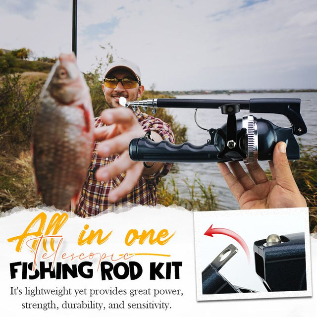 Vissen met de all-in-one telescopische hengelkit