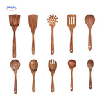 Cookora Spatelset 10 delige houten keukengerei set www.middo.nl