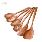 Cookora Spatelset 7 delige houten keukengerei spatels en lepels www.middo.nl