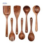 Cookora Spatelset klassieke houten keukenspatels en lepels www.middo.nl