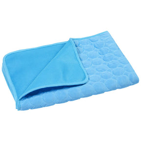 Blauwe Coolmat warmte absorberende huisdierenmat
