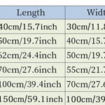 Maatvoering van de Coolmat warmte absorberende huisdierenmat