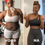 CoreFlex Fitnessbord voor en na resultaat van gebruikster www.middo.nl