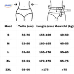 Cyclira Fietsbroek maattabel dames fiets slip met gel www.middo.nl