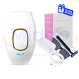 Witte DYLA 3.0™ IPL haarverwijderaar met accessoires en doos.