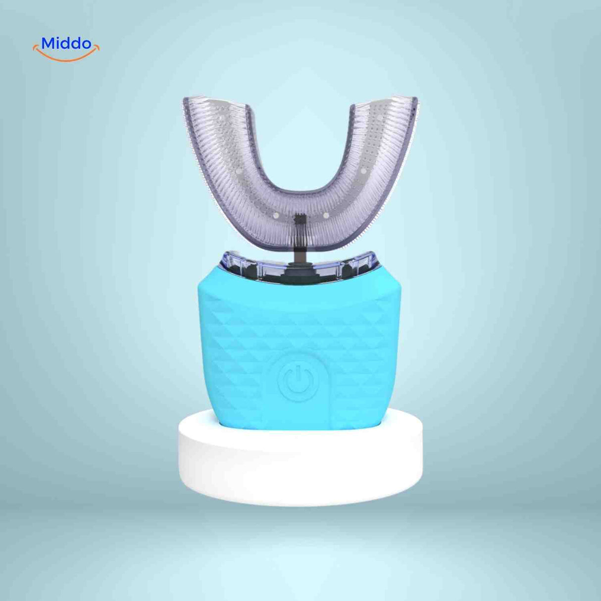 Dentora Tandenborstel automatische elektrische u vorm blauw www.middo.nl