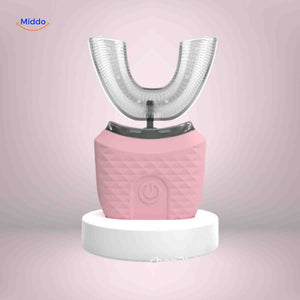 Dentora Tandenborstel automatische elektrische u vorm roze www.middo.nl