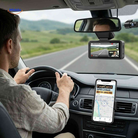 DriveGuard Dashcam dashcam installatie auto voor en achter camera www.middo.nl