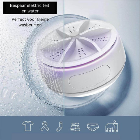 Bespaar elektriciteit en water met de EasyWash mini-wasmachine.