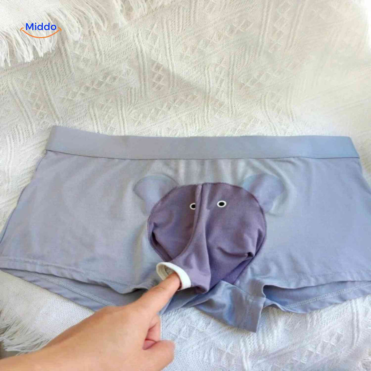 Elephanto Boxershort flexibele buidel olifant vorm ondergoed www.middo.nl