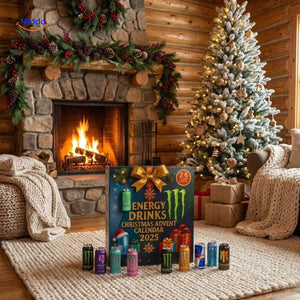 Energibox Adventkalender energy drinks adventskalender rustieke kerstsfeer www.middo.nl