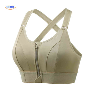 Fitura Sportbh comfortabele voorkant rits sport bh dames www.middo.nl