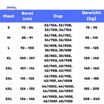 Fitura Sportbh maattabel sport bh met buste cup gewicht www.middo.nl