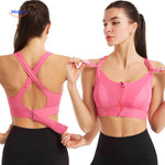 Fitura Sportbh roze voorkant rits crossback sport bh dames www.middo.nl