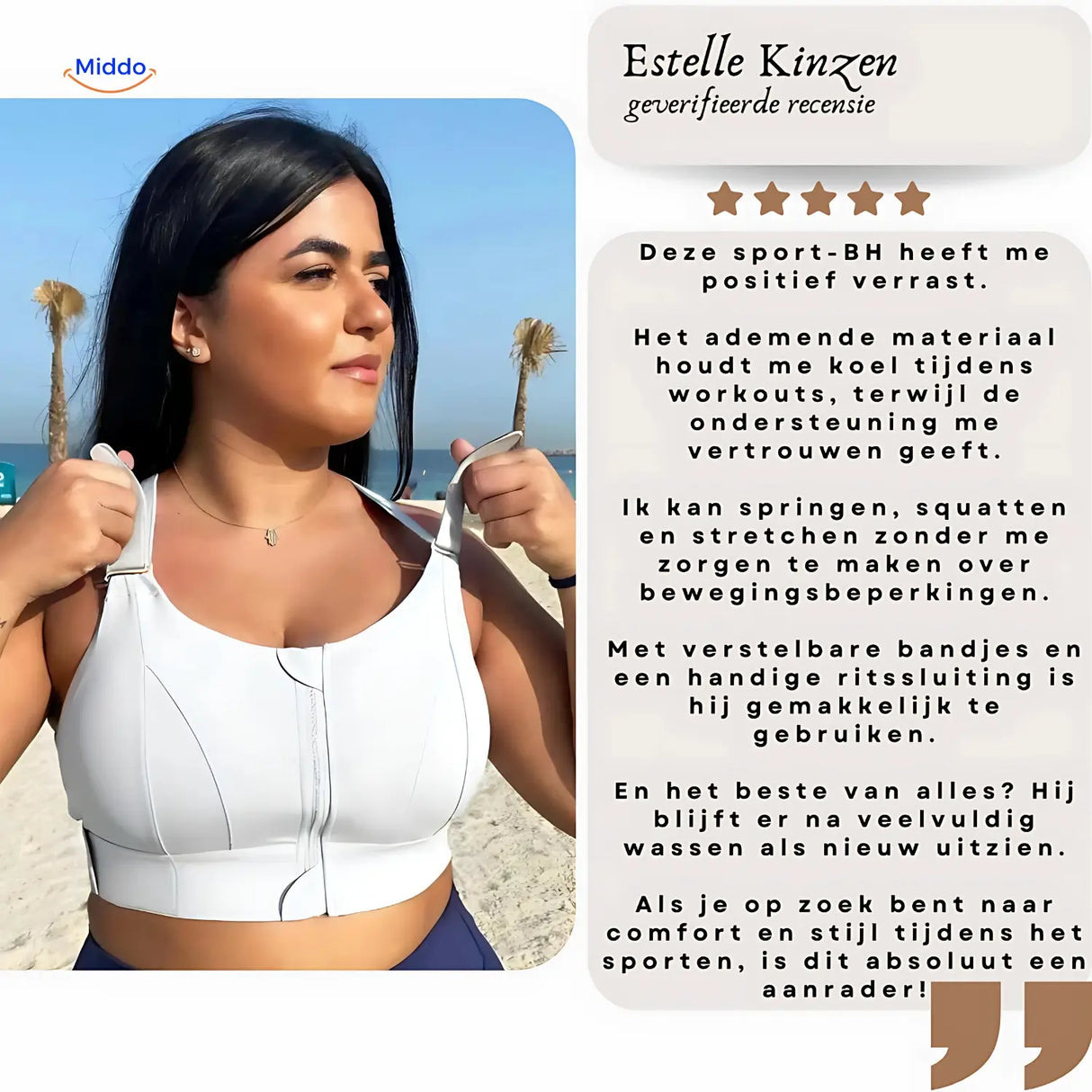 Geverifieerde review van Estelle van de SportBH