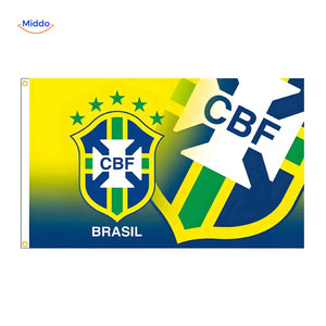 Flagora Vlaggen brazilie cbf vlag voetbalbond logo www.middo.nl
