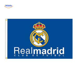 Flagora Vlaggen real madrid embleem vlag blauw www.middo.nl