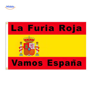 Flagora Vlaggen spanje vlag la furia roja supporters www.middo.nl