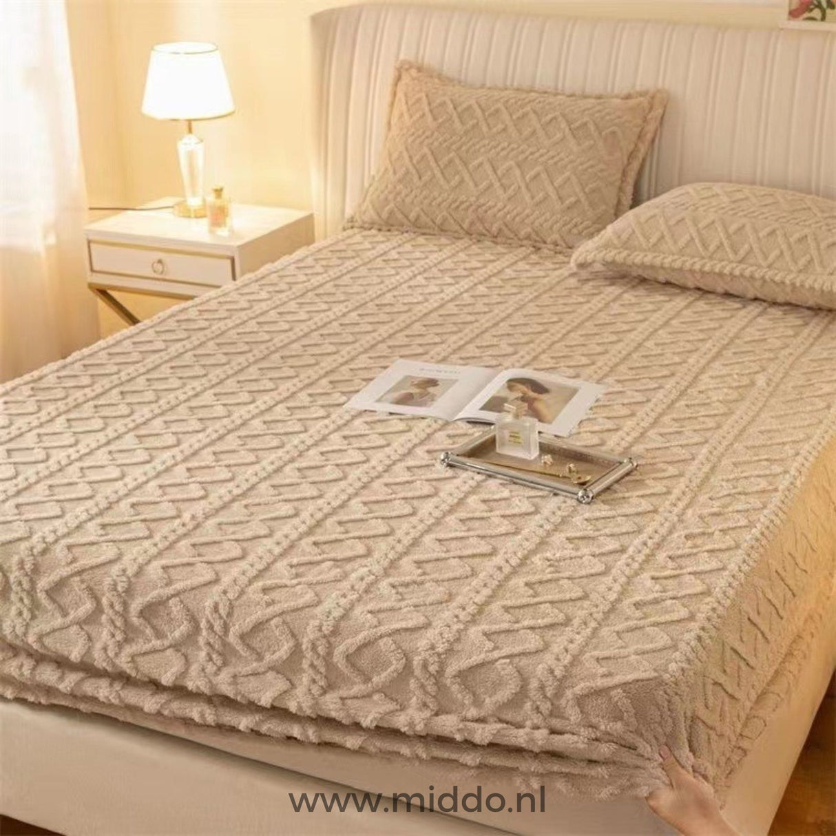 Fleece Hoeslaken + Gratis Kussenslopen | Super Comfortabel en Zacht!