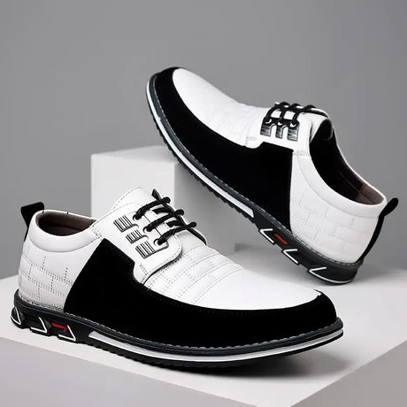 heren wit slip on loafers ruitpatroon stijlvol comfort schoenen www.middo.nl