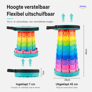 Hoogte verstelbare flexibele kruk