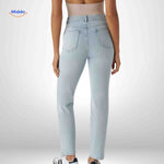 Flexiva Jeans dames high rise lichtblauw achterkant www.middo.nl