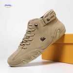 Flexura Schoenen beige leren heren sneakers casual www.middo.nl