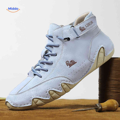 Flexura Schoenen lichtblauw leren heren sneakers comfortabel www.middo.nl