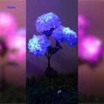 Florora Lantaarn blauw hortensia drie takken ledlamp www.middo.nl
