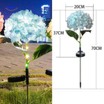 Florora Lantaarn blauw hortensia met afmetingen 70cm www.middo.nl