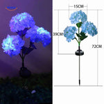 Florora Lantaarn blauw hortensia met afmetingen 72cm www.middo.nl