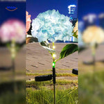 Florora Lantaarn blauw hortensia solar licht www.middo.nl