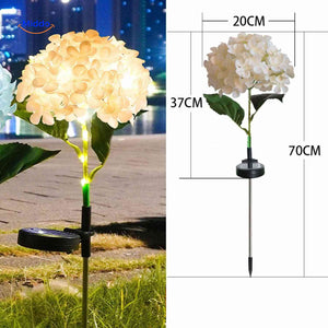 Florora Lantaarn geel hortensia met afmetingen 70cm www.middo.nl