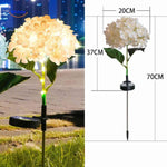 Florora Lantaarn geel hortensia met afmetingen 70cm www.middo.nl