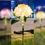 Florora Lantaarn geel hortensia solar tuinlamp www.middo.nl