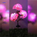 Florora Lantaarn roze hortensia drie takken ledlamp www.middo.nl