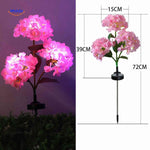 Florora Lantaarn roze hortensia met afmetingen 72cm www.middo.nl