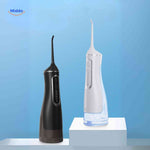 Flosso waterflosser zwart en wit varianten op een standaard www.middo.nl