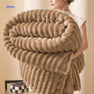 Fluffina Dekentje zachte winter pluchedeken www.middo.nl