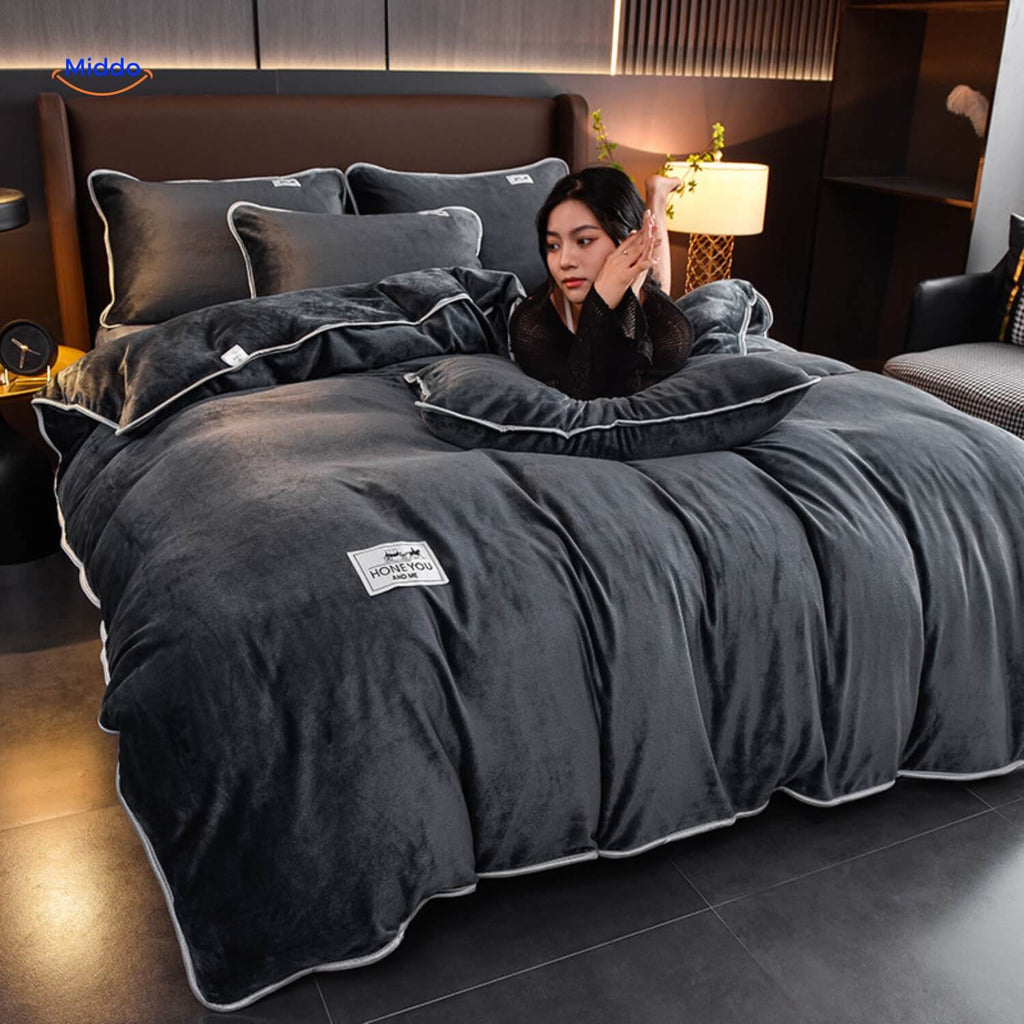Housse de couette en peluche en velours d'hiver | Préparez-vous pour l'hiver ! 