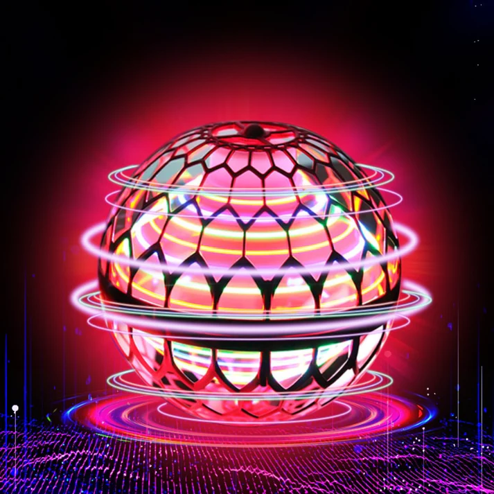 Rode lichtgevende Flynova boemerang bal in actie