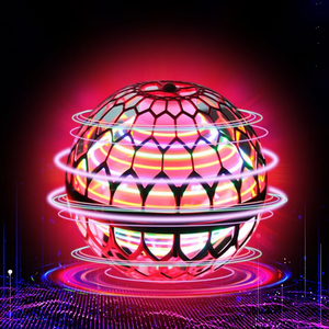 Rode lichtgevende Flynova boemerang bal in actie