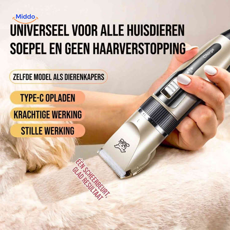 FurEase Trimmer hond trimmen glad resultaat stille werking www.middo.nl