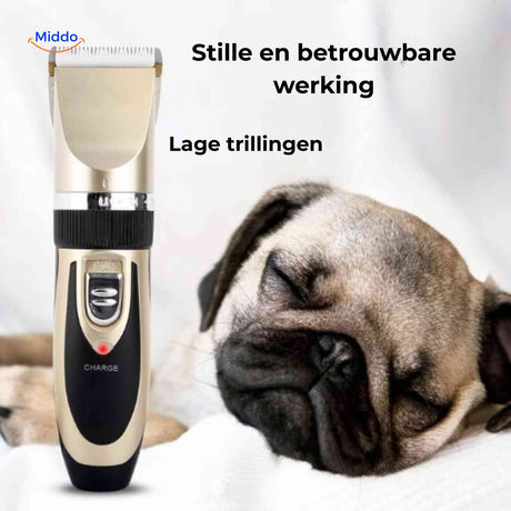 FurEase Trimmer stille hondentondeuse lage trillingen www.middo.nl