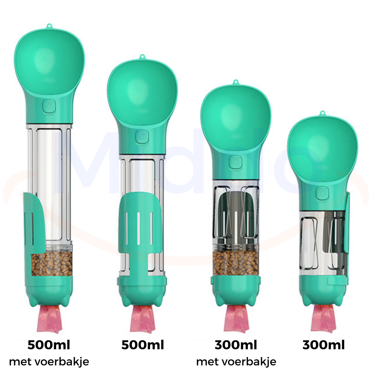 Turquoise FurryFeeders in 300ml en 500ml