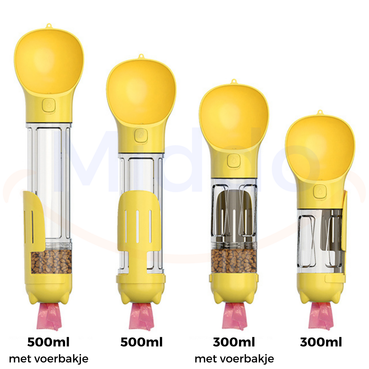Gele FurryFeeders in 300ml en 500ml